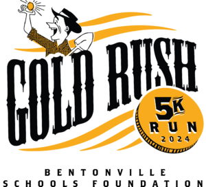 Bentonville Schools Foundation Gold Rush 5k race logo