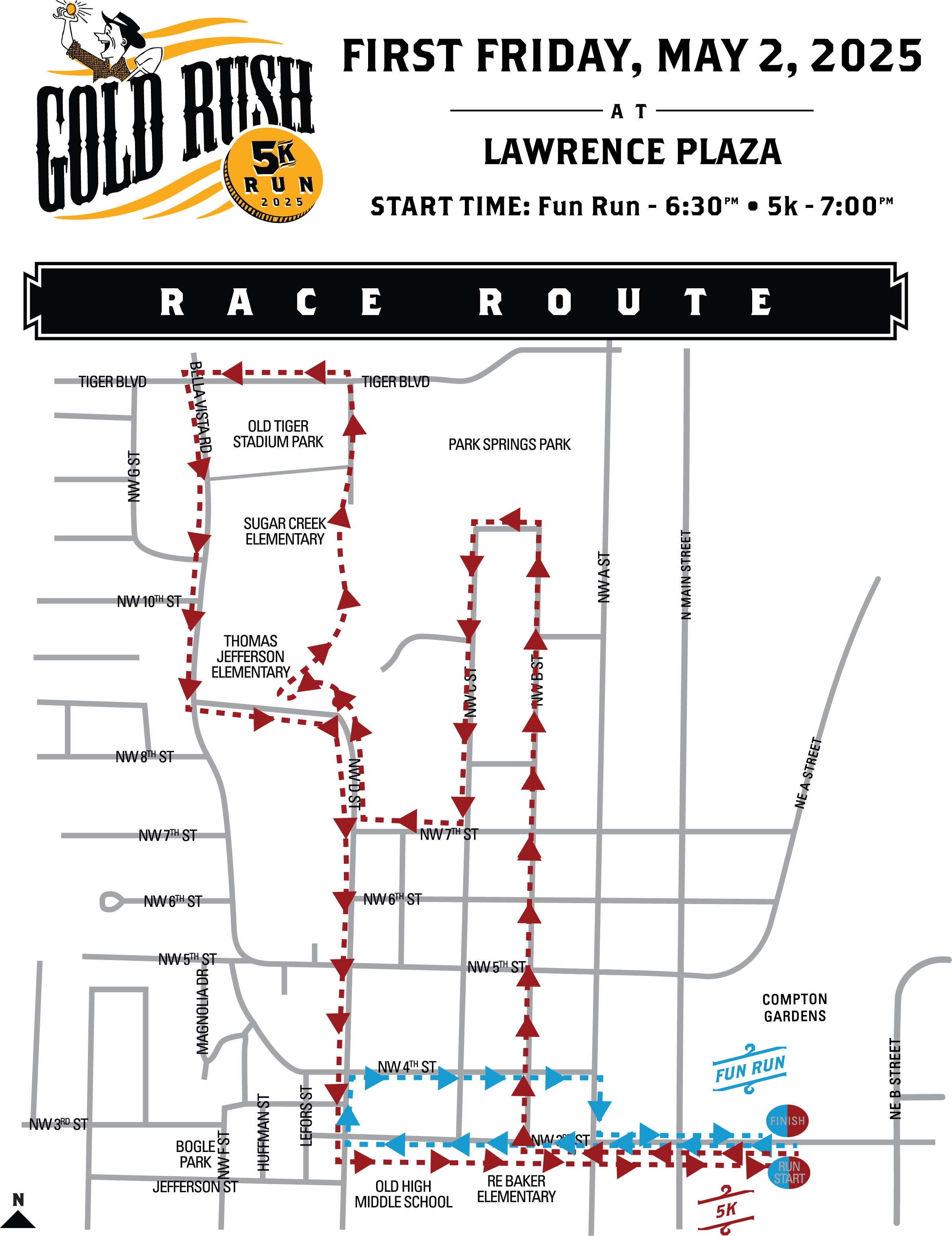 Gold Rush 5K map